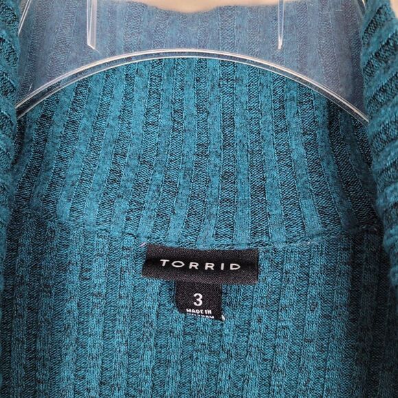 Torrid Relaxed Fit Super Soft Plush Rib Quarter Zip Sweatshirt Green Size 3X - Picture 14 of 14